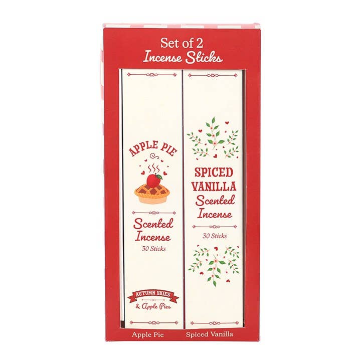 PRE ORDER SET OF 2 APPLE PIE AND SPICED VANILLA INCENSE STICK PACKS