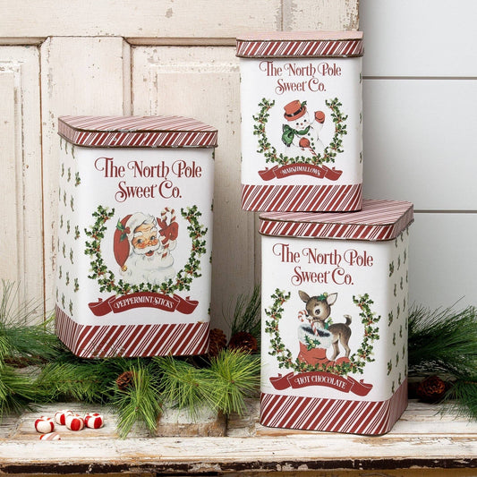 VINTAGE SANTA/SNOWMAN/DEER SET OF 3