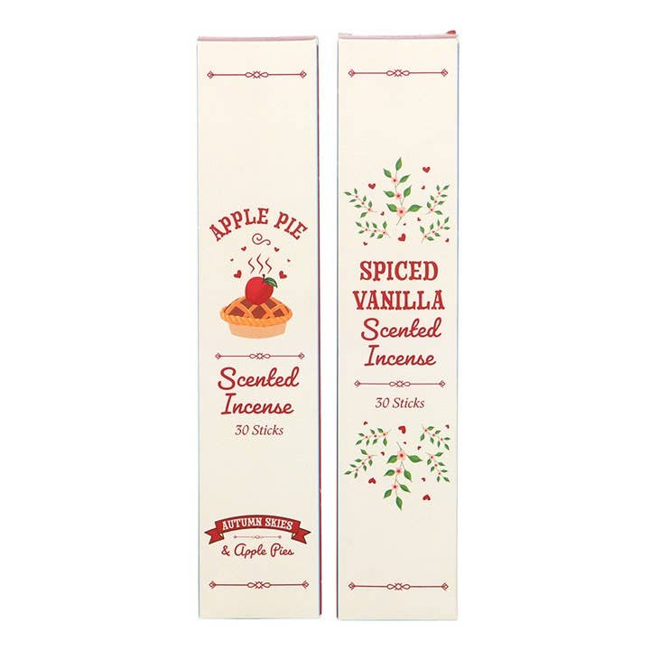 PRE ORDER SET OF 2 APPLE PIE AND SPICED VANILLA INCENSE STICK PACKS