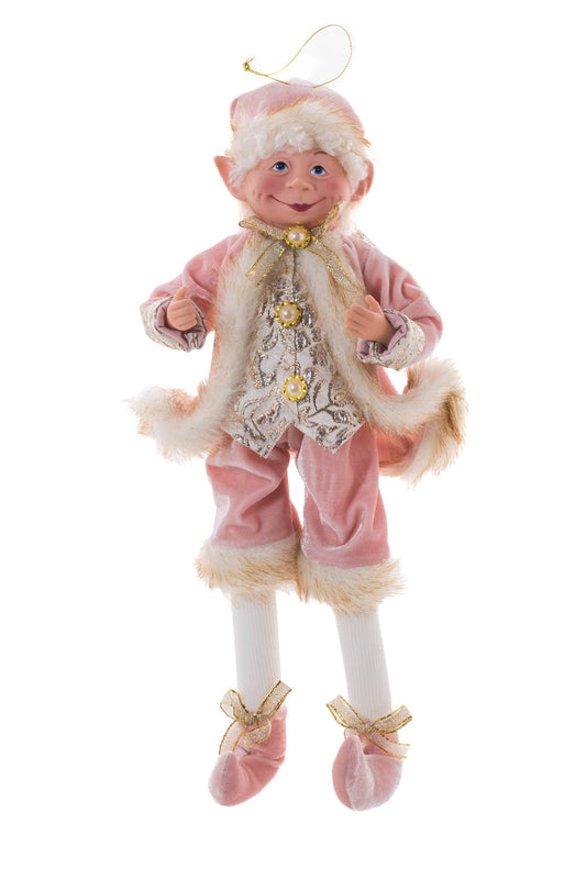 PINK HANGABLE DAPPER ELF 45CM