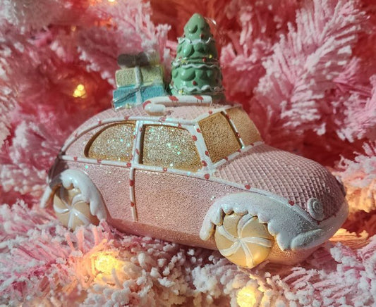 PINK GINGERBREAD CAR LIGHT UP