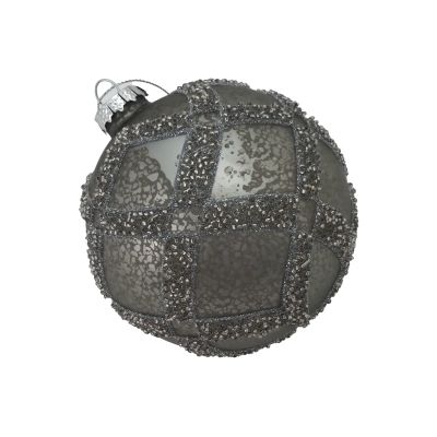 SILVER HARLEQUIN BALL HANGING