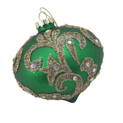 GREEN ORNATE DROP HANGING