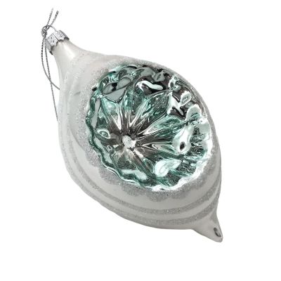 WHITE BLUE LONG DROP ORNAMENT