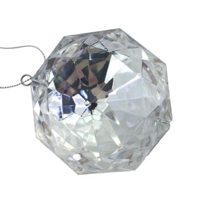 CLEAR OCTAGONAL CUT ORNAMENT
