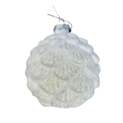 GLASS PINECONE BALL HANGING