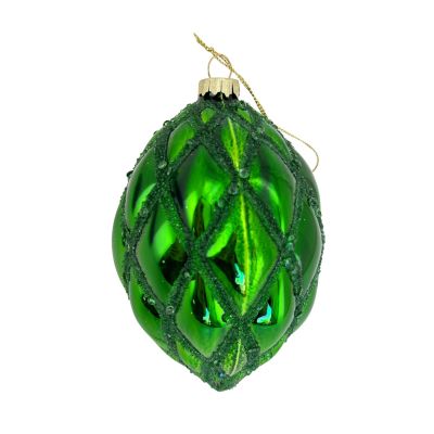GREEN HONEYCOMB LONG DROP HANGING