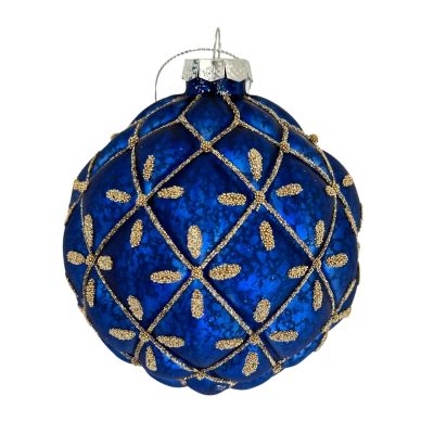 BLUE GOLD BALL HANGING