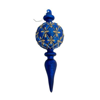 BLUE GOLD FINIAL HANGING