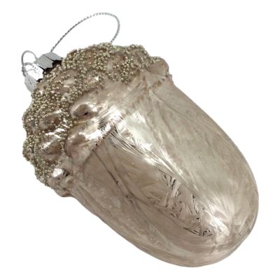 SILVER GLASS ACRON ORNAMENT