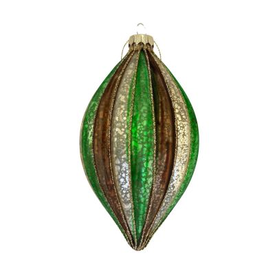 GOLD GREEN NATURAL LONG DROP HANGING