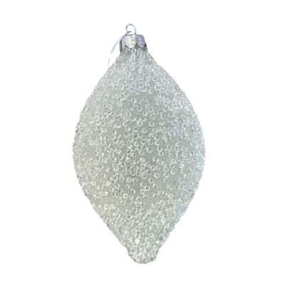WHITE CRYSTAL LONG DROP HANGING