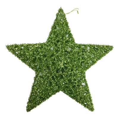 25CM GREEN STAR HANGING