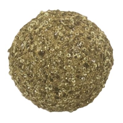 20CM GOLD GLITTER HANGING BALL