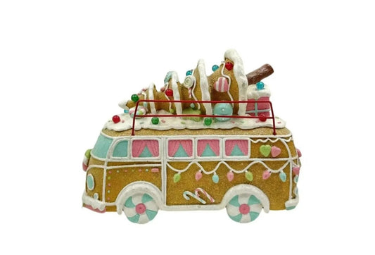 LIGHT UP PASTEL GINGERBREAD VAN
