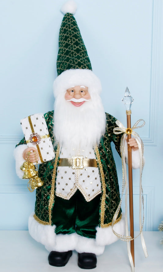60CM EMERALD GREEN SANTA