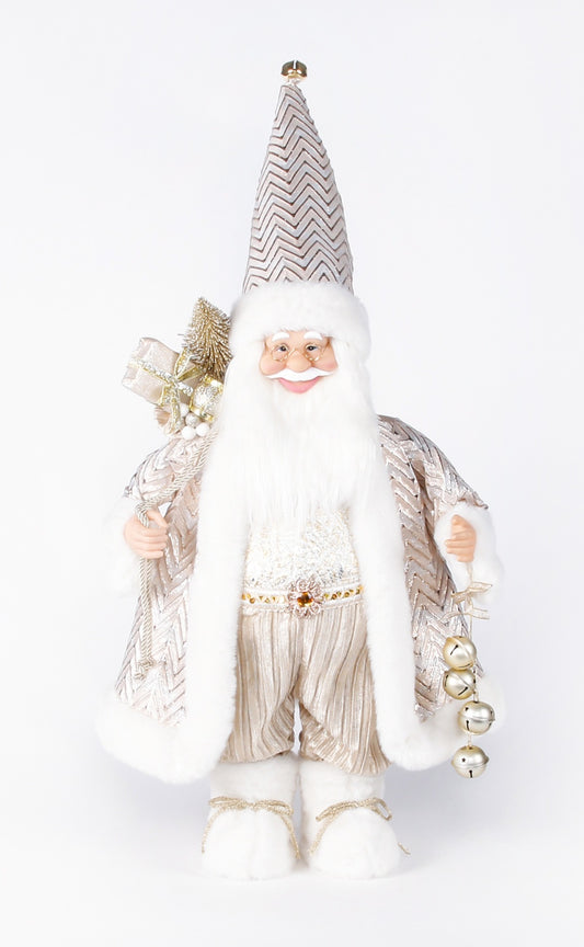 45CM CHAMPAGNE BELLS SANTA