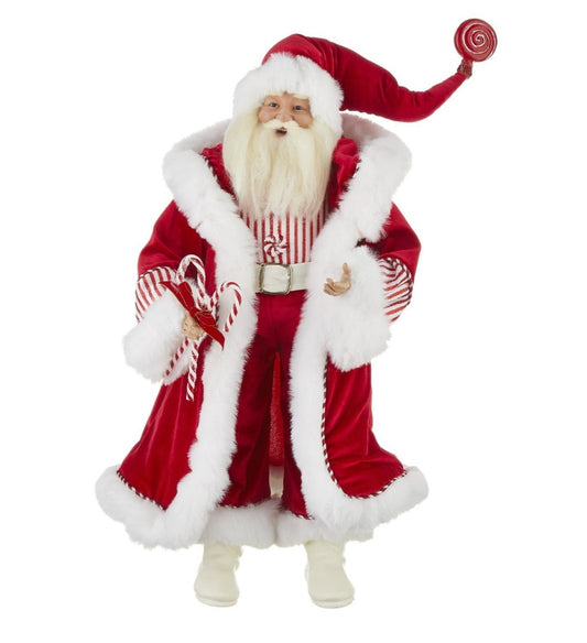 RAZ 22" PEPPERMINT TWIST SANTA