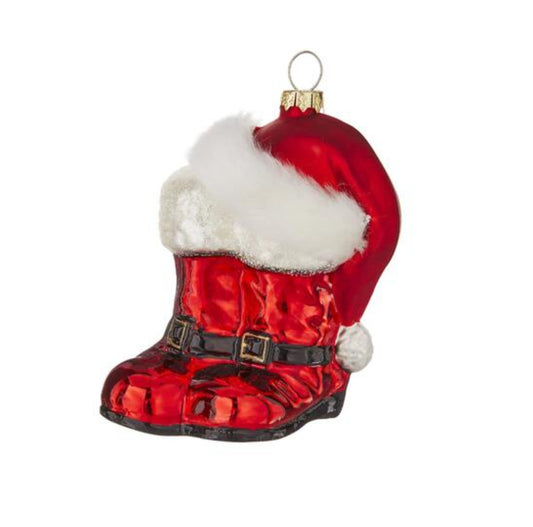 RAZ SANTA BOOTS HANGING ORNAMENT