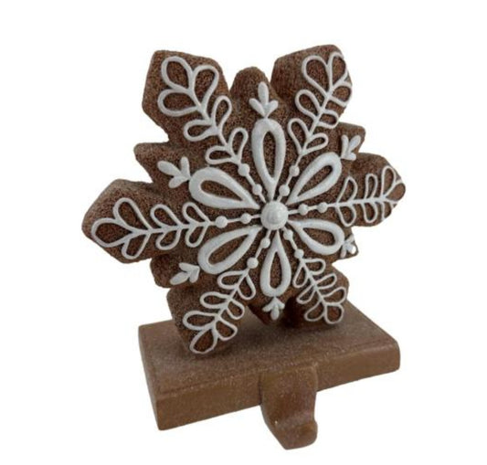 GINGERBREAD SNOWFLAKE STOCKING HOLDER