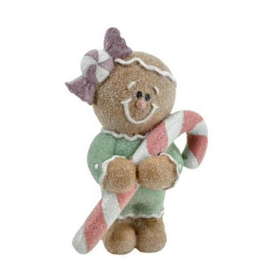 GINGERBREAD GIRL WITH CANDY CANE