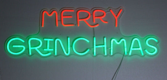 MERRY GRINCHMAS LIGHT UP SIGN