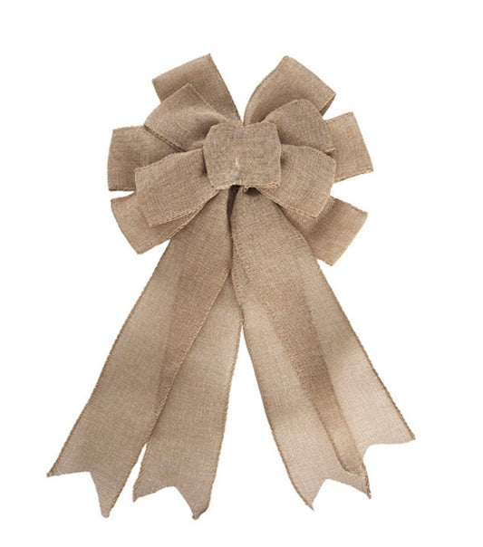PRE MADE BOW BROWN LINEN