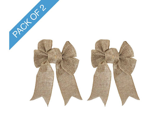 PRE MADE BOWS BROWN PK2