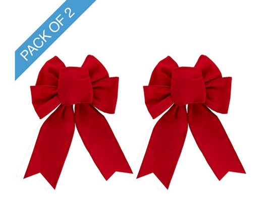 PRE MADE BOWS RED PK2