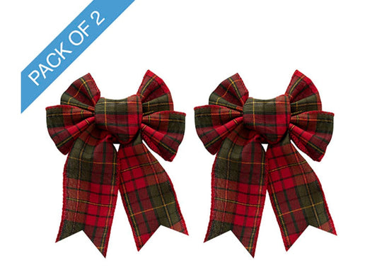 PRE MADE BOWS TARTAN PK2