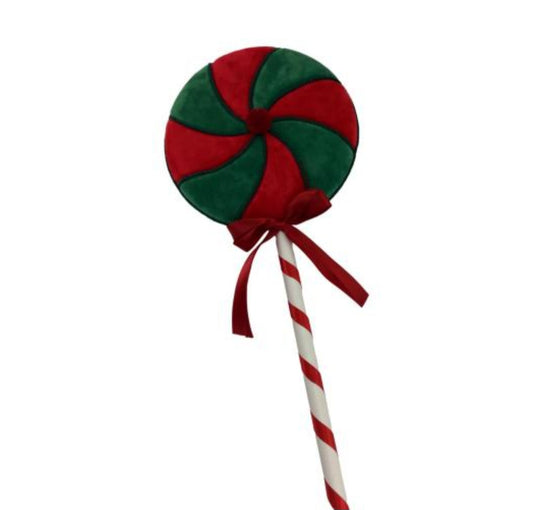 25CM D RED GREEN SWIRL LOLLIPOP