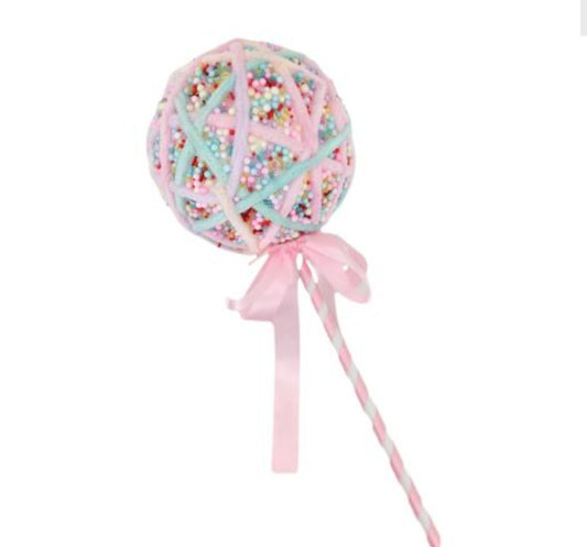 60CM PINK SPRINKLE LOLLIPOP