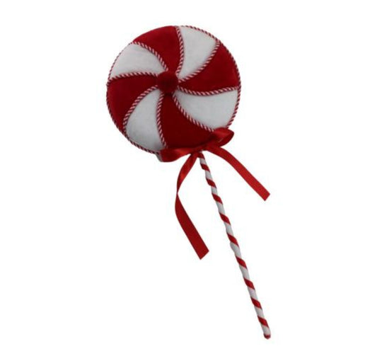 17CM D RED WHITE LOLLYPOP