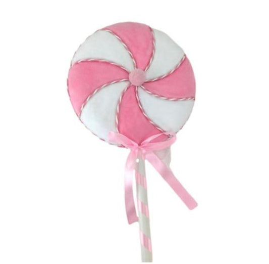 25CM D PINK WHITE LOLLYPOP