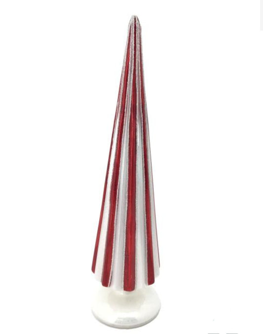 LRG RED WHITE TABLE TOPPER