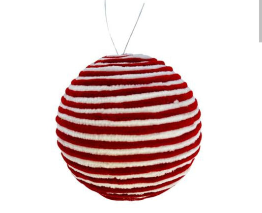 16CM RED WHITE BALL HANGING