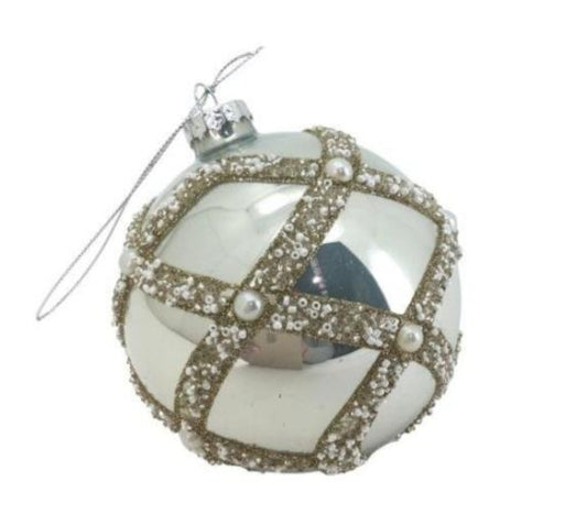 SAGE MIRRORED HARLEQUIN BALL HANGING