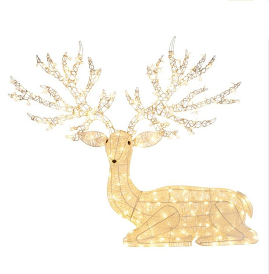 LAYING REINDEER LIGHT UP 140CM