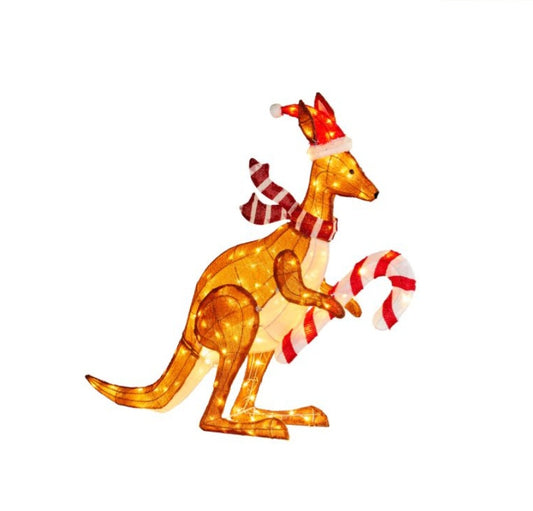 LIGHT UP KANGAROO WITH CANDY CANE