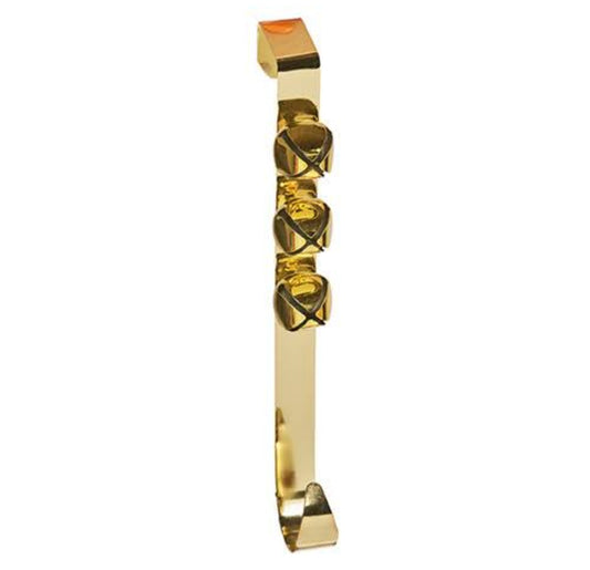 30CM GOLD WREATH HOLDER WITH BELLS