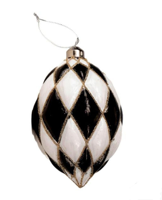BLACK HARLEQUIN EGG HANGING