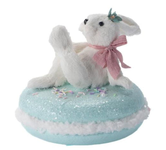 PASTEL BLUE MACARON WITH BUNNY