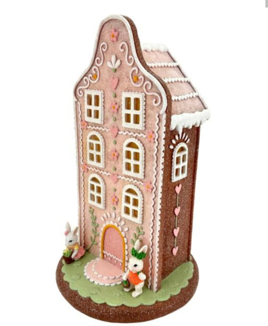 PINK GINGERBREAD EASTER HOUSE