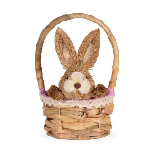 PRE ORDER MEDIUM PINK BUNNY BASKET
