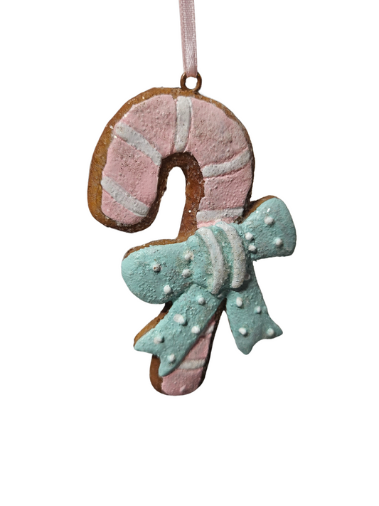 GINGERBREAD PINK CANDY CANE HANGING