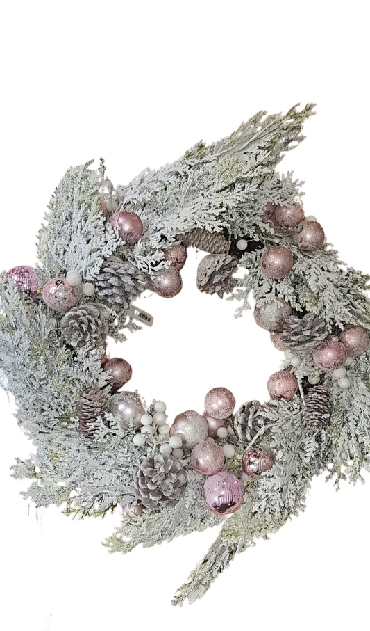 PINK BALL WREATH