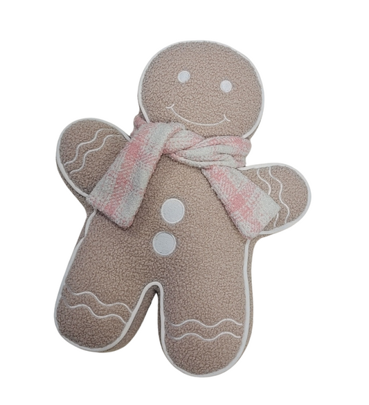 PINK GINGERBREAD MAN CUSHION