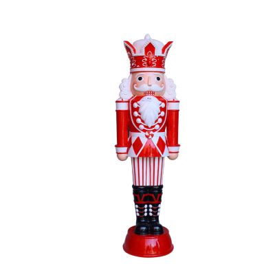 90CM RED WHITE NUTCRACKER