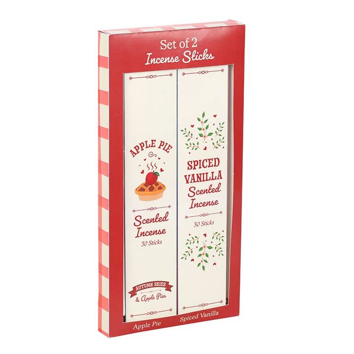 PRE ORDER SET OF 2 APPLE PIE AND SPICED VANILLA INCENSE STICK PACKS