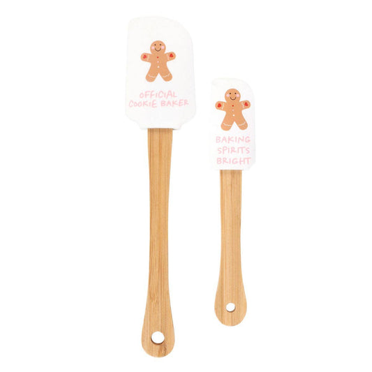 GINGERBREAD MAN SILICONE SPATULA SET